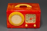 Stunning Catalin Motorola 50XC Radio Circle-Grill in Marbleized Red